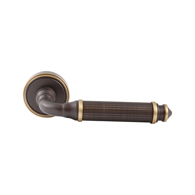 101-315 Retro Pure Copper French Gold Indoor Split Door Handle
